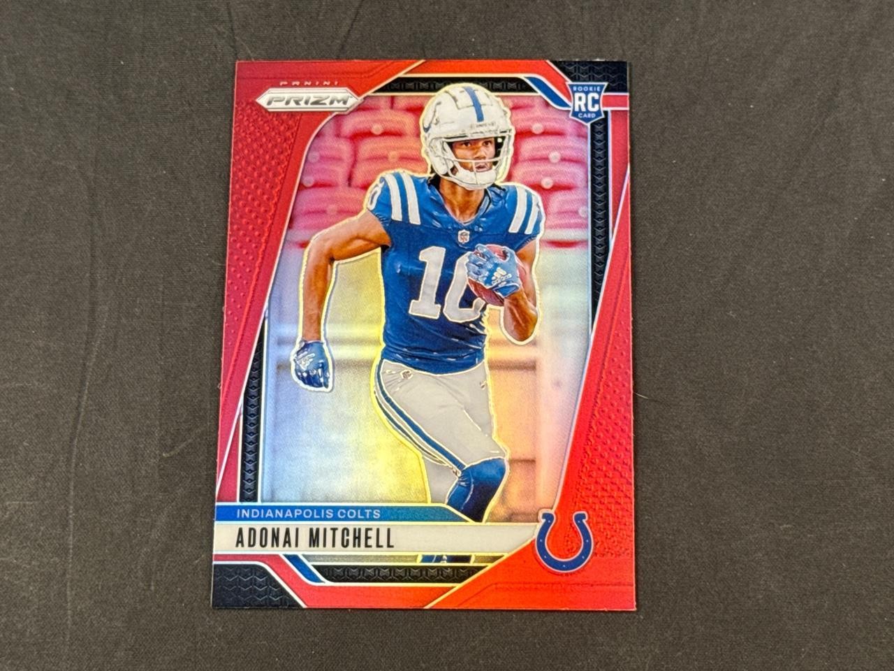 2024 PANINI PRIZM FOOTBALL ADONAI MITCHELL #303 ROOKIE RED PRIZMS SP COLTS JETS