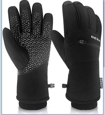 BEEK Winter Gloves Women & Men - Waterproof Windproof Warm Touch Screen Gloves L