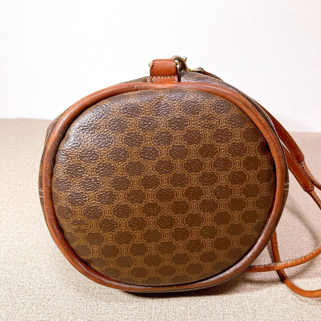 CELINE Backpack Macadam Pattern Drawstring Bag Br… - image 9