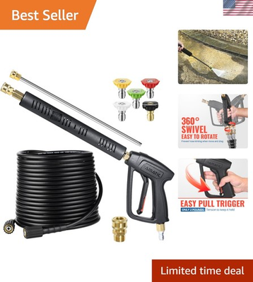 #ad #ad Versatile 50 FT Kink Resistant Hose amp; Trigger Gun Kit for 4000 PSI Washers $117.97