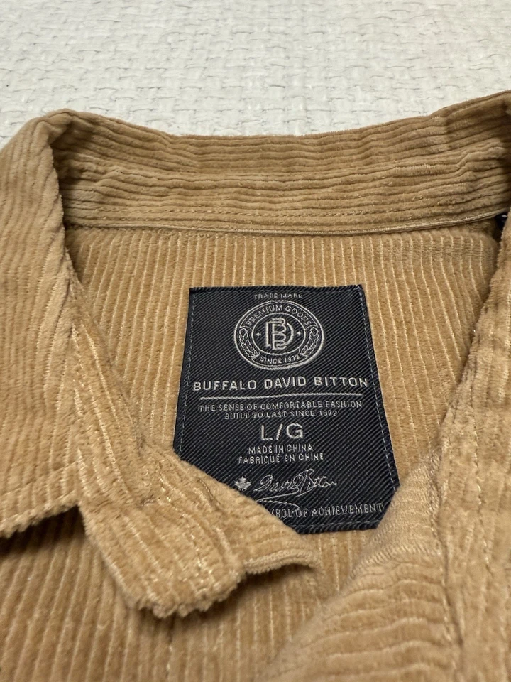 Buffalo David Bitton NUEVO CON ETIQUETAS Mujer Chaqueta Pana, Color Camel, Grande  Foto 4 de 4