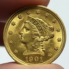 1901 Liberty Head $2.50 Gold Quarter Eagle Choice Au/Uncirculated