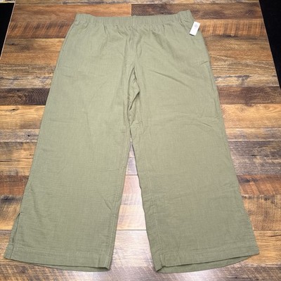 Old Navy High Rise Wide Leg Pants 2X Bare Ground Demi Comfort Waistband New