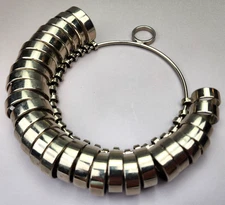 Professional Ring Sizer Metal Finger Gauge Set Graduated 1-15 Measuring Set