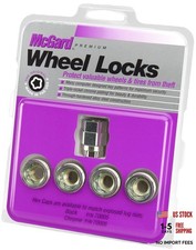 24012 Cone Seat - Under Hub Cap Wheel Locks M12 x 1.5 Silver 4 Locks / 1 Key