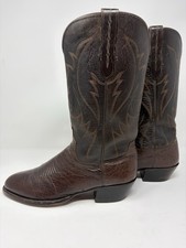 Lucchese Men's Cigar Smooth Ostrich Medium Round Toe Cowboy Boots 8.5 D M1602