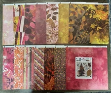 Basic Grey *INDIAN SUMMER* 12x12 Paper & Rub-Ons LOT *17 PAPERS* Stickers