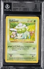 1999 POKEMON BASE SET SHADOWLESS LENGTH/LENGTH ERROR #44 BULBASAUR BGS 8