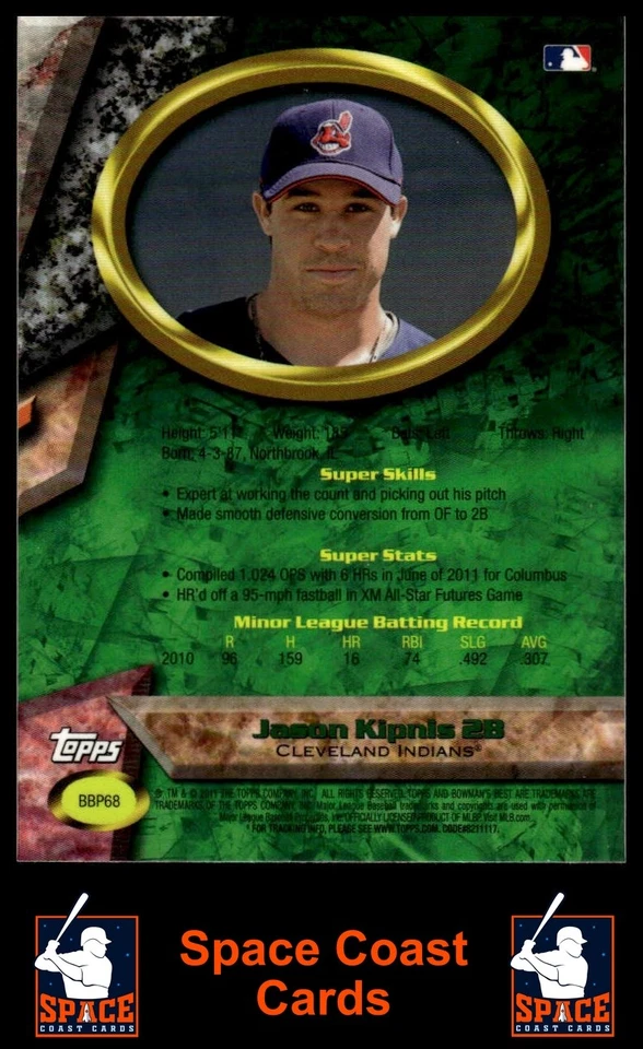 2011 Bowman #BBP68 Jason Kipnis Bowman's Best Prospects - Image 2 of 2