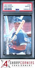 1997 FLEER #734 MIKE PIAZZA DODGERS HOF CHECKLIST PSA 10
