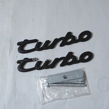 Black Matte Big turbo Metal Grille Emblem + Badge Sticker Decal Trunk SUV Diesel