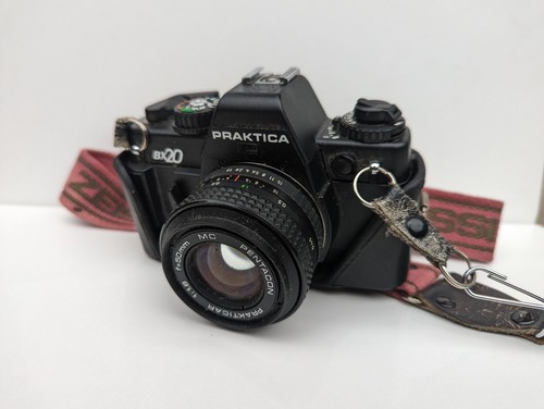 PRAKTICA BX20 SLR 35mm Film Camera With Pentacon 50mm 1:1.8 Lense Untested - Picture 4 of 14
