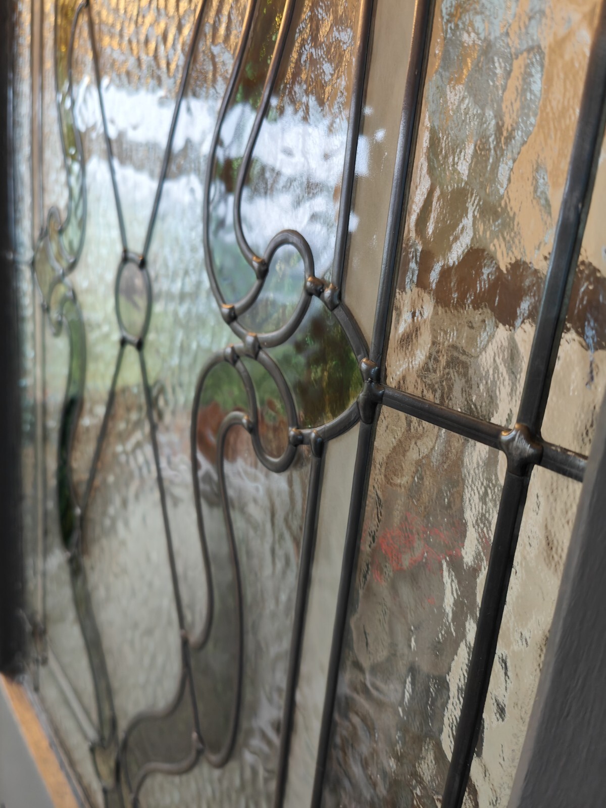 PERIOD ANTIQUE FRONT ENTRANCE DOOR Stained Leaded Glass eBay