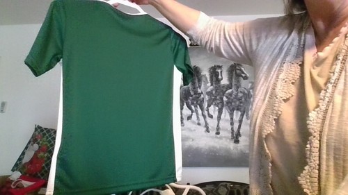 NWT! ADIDAS CLIMALITE TEE SIZE M Green & White short-sleeve T-Shirt SUMMER READY - Picture 8 of 10