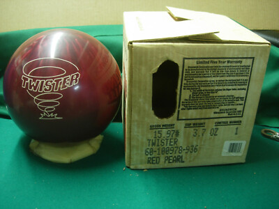 gaD 15.97 lb TW 3.7 USA 1990 Brunswick Twister Bowling Ball RED Urethane