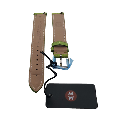 Genuine Michele 16mm Green Alligator Leather Watch Band  display picture 2