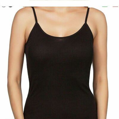 Canotta donna invernale caldo cotone maglia intima spallina