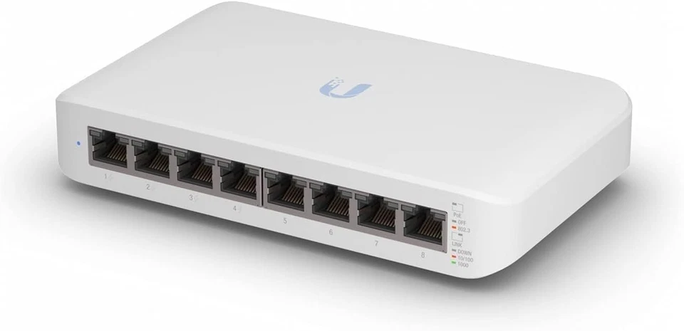Ubiquiti USW-LITE-8-POE Switch Ethernet Gestito L2 8 Porte Gigabit PoE Bianco