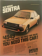 Nissan Sentra Vintage 1982 Print Ad