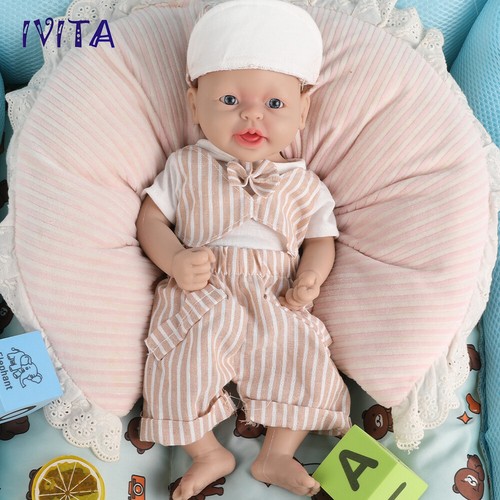 IVITA 15" Lindo Bebé Recién Nacido Muñeca Bebé Bebé Renacido Silicona Suave Muñeca Infantil - Imagen 25 de 33