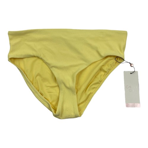 CALIA Bikini Swim Bottom Women’s Medium Golden Wheat Textured Fabric Mid Rise