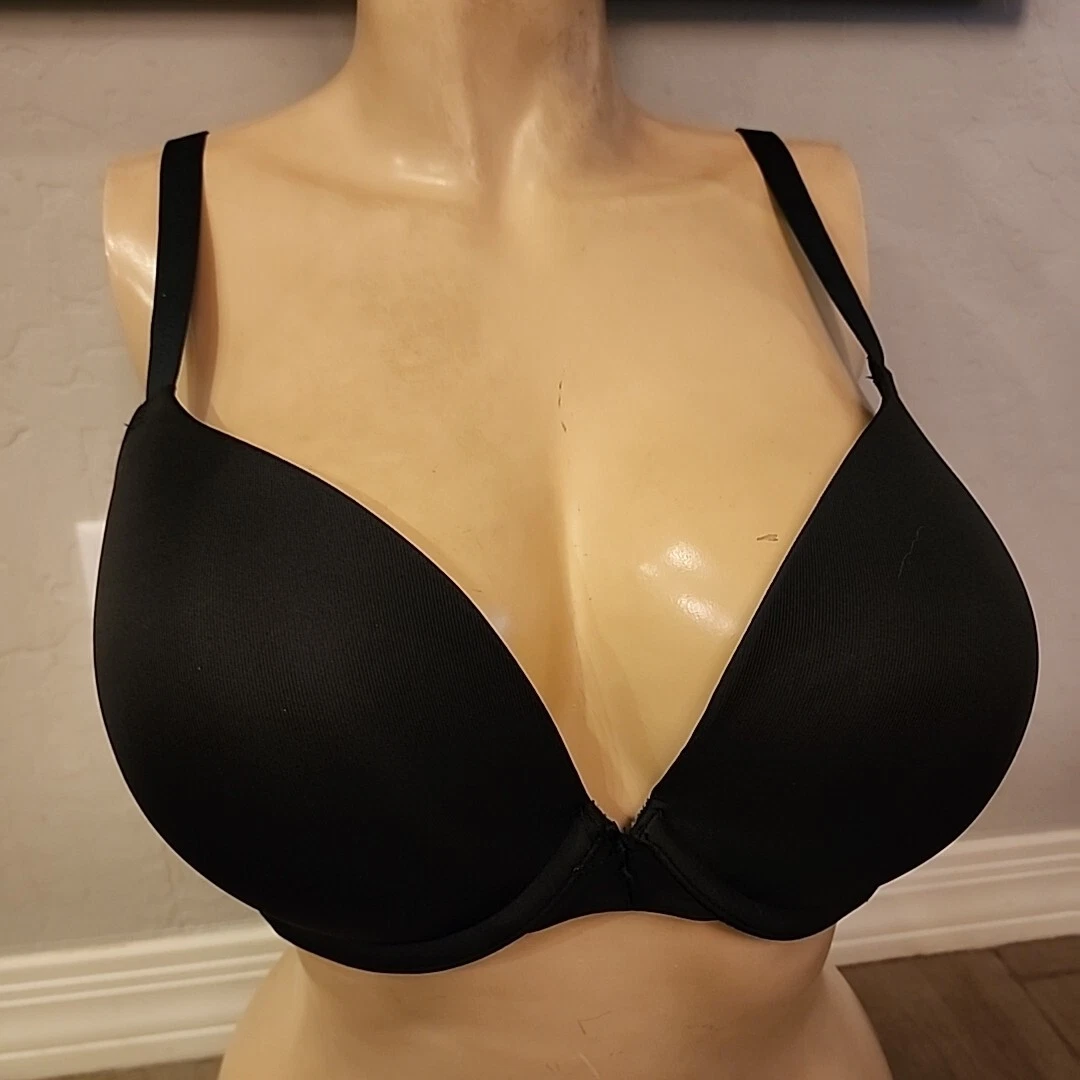 CACIQUE Black Underwired Boost Plunge Bra 44B Padded