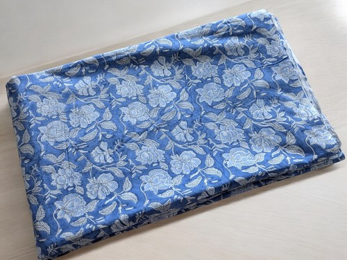 Traditionelle indische 100 % Baumwolle Handblock bedruckt Kleid Material Handwerk Stoff - Bild 8 von 8