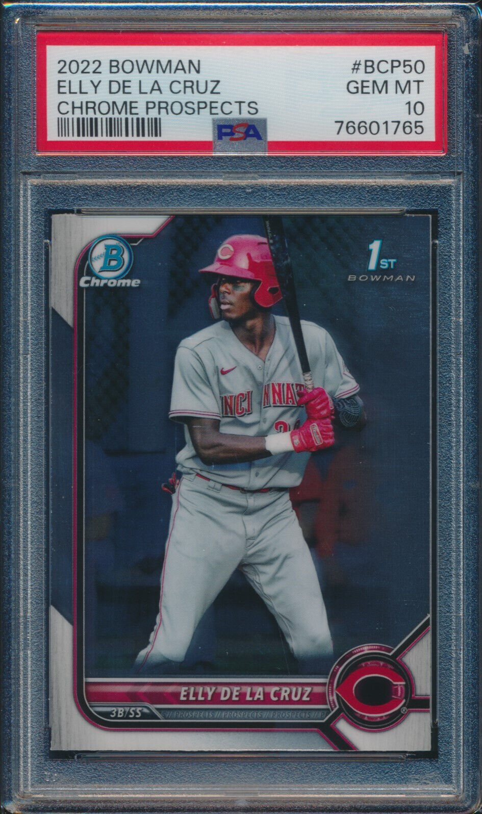 PSA 10 ELLY DE LA CRUZ 1st 2022 Bowman Chrome Prospects Rookie Card RC GEM  MINT