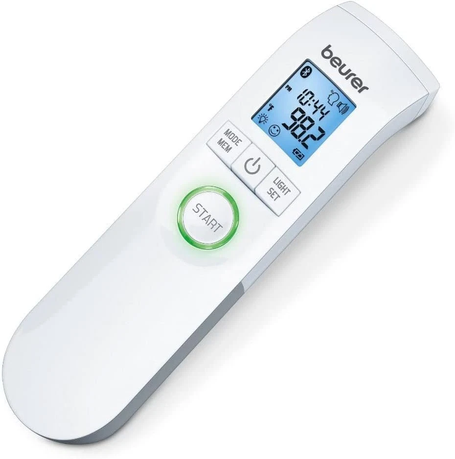Beurer Bluetooth Non-Contact Thermometer, Forehead, Object, Room Temperature,...