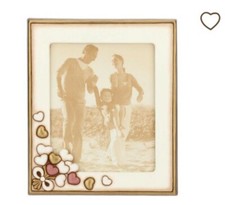 "THUN" CORNICE misura MAXI CUORI💖💝💗 ROSA e ORO NUOVA per foto cm 22 x 27 !!