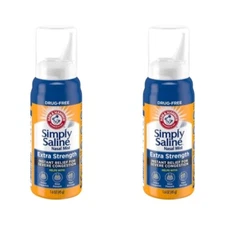 2 Pk Simply Saline Nasal Mist Extra Strength for Severe Congestion 1.5 Ounces Ea