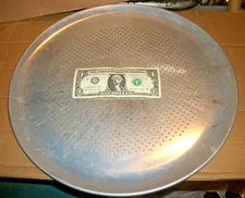 Vintage Rema  Large Aluminum Pizza Pan 16" Inch Round Perforated