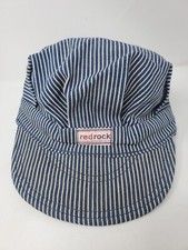 Red Rock Big Smith Railroad Engineer Conductor Train Stripe 6 1/2 Small Hat Cap