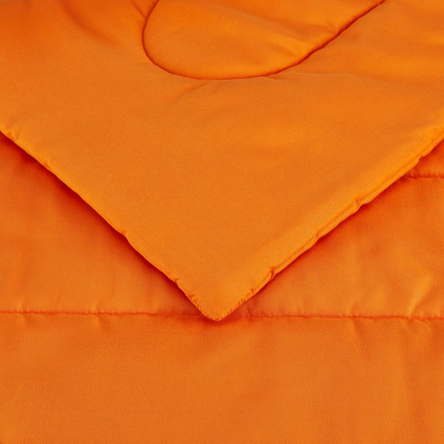 3 Piece Microfiber Comforter and Pillow Sham Set, Full/Queen,Solid Bright Orange - 第 5/7 張圖片