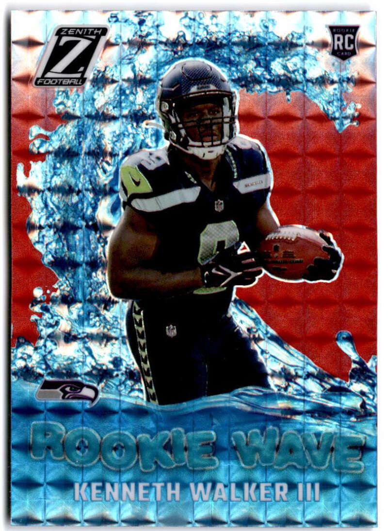 2022 Panini Zenith Rookie Wave Red #RW-KW KENNETH WALKER III RC Seattle Seahawks