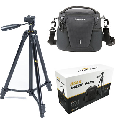Vanguard DSLR VK Value Pack VK203 Compact Camera Tripod and Veo Discover 22 Bag