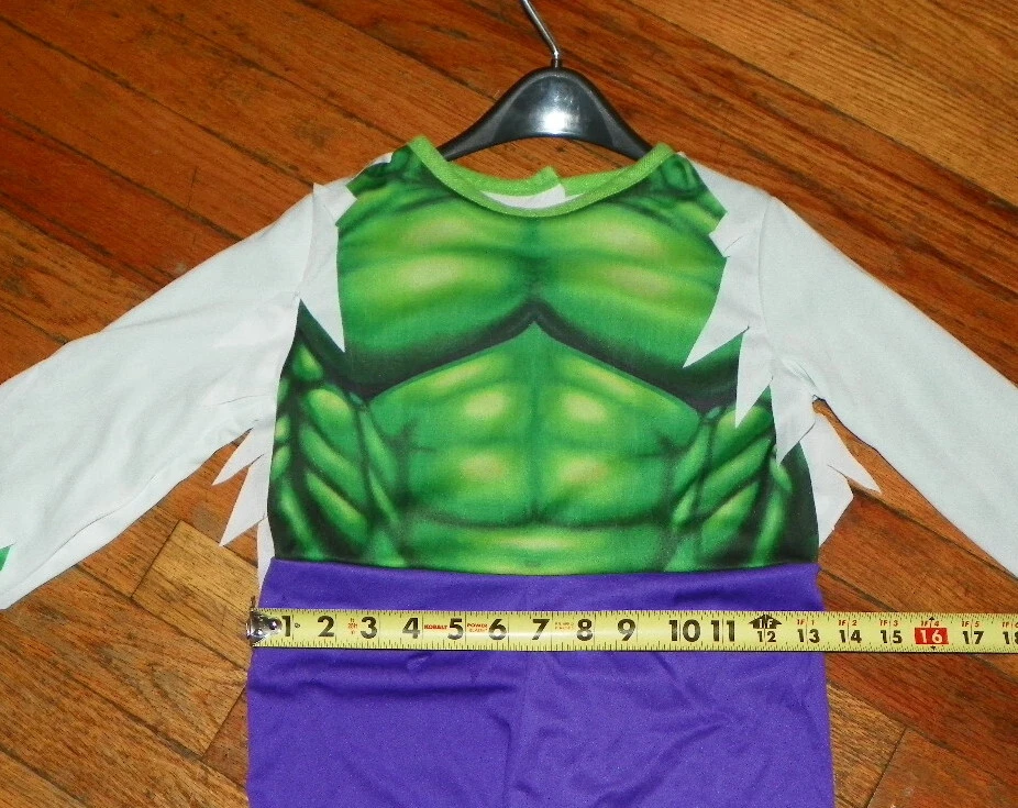 Incredible Hulk Niños 2003 Disfraz Superhéroe Halloween Body Solo SIN MÁSCARA 7-10 Foto 4 de 4