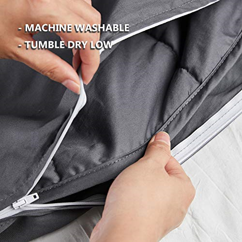 YnM 48x72 inch Duvet Cover for Weighted Blanket - Dark Gray for sale