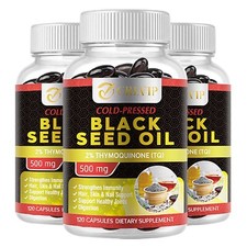 Black Seed Oil -100% Organic Pure Cold Pressed Cumin Nigella Sativa Thymoquinone