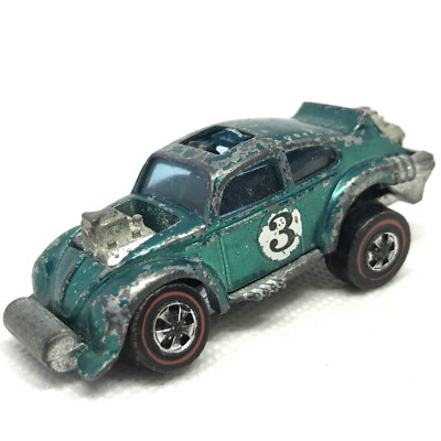 Hot Wheels Redline Evil Weevil #3 1970 Aqua Gray Int. Made In Hong