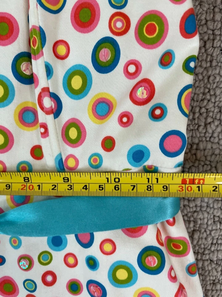 Vestido de Colección Spenser Jeremy Blanco Lunares Correa Alina Cuello Cuadrado Talla 4 Foto 3 de 4