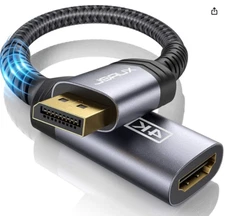 JSAUX - 4K Displayport to HDMI Adapter - B09YKVB2DH