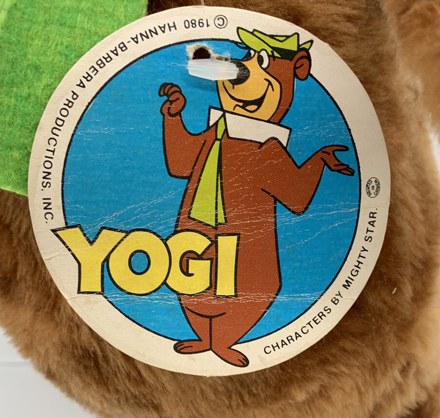 80'Mighty Star Yogi Bearヨギーベア×2ハンナバーベラ 80s Vintage Hanna Barbara Yogi Bear Plush Doll (M867