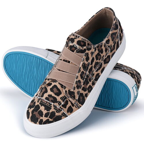 Jenn Ardor Damen Canvas Slipper Turnschuhe niedrig oben Freizeit Wanderschuhe für Tennis - Bild 40 von 83