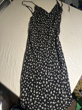 Cottagecore Urban Outfitters Floral Dress Size Extra Small Black