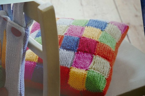 Knitting Pattern-Baby's Lovely D.K Patchwork Blanket & Cushion Cover - Picture 3 of 3