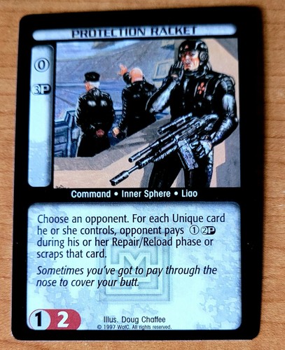 Protection Racket - RARE Battletech CCG TCG Card Game Mercenaries Expansion - Afbeelding 1 van 2