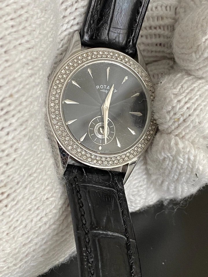 nice Rotary Women's Black Dial and Black Leather Band Quartz Watch - Image 2 of 4