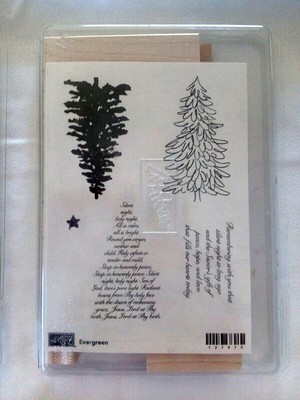 "Evergreen" - STAMPIN' UP! RETIRED WOOD MOUNT STAMP SET | eBay Australia