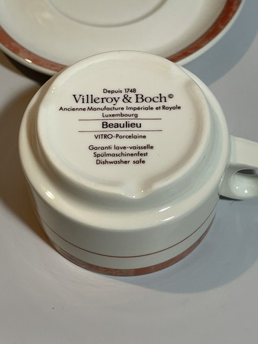 Villeroy and Boch BEAULIEU Flat Cups and Saucers Expresso Size Cup - Picture 5 of 6